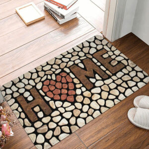 3D Cobblestone Welcome Home Entrance Door Mat