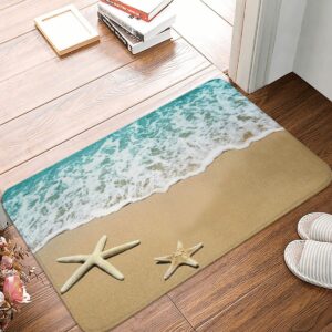 Beautiful Scenery Sea Stars Doormat Rectangle Bathroom