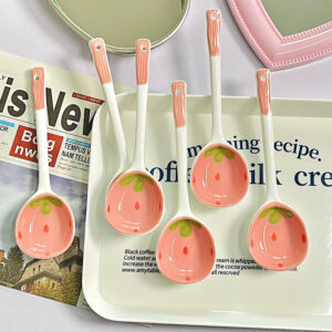 Cute Strawberry Ceramic Soup Spoon