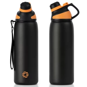1000ML Thermos Double Wall Vacuum Tumbler With Magnetic Lid, Sport Water Bottle