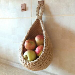 Handmade Jute Vegetable And Fruit Wall Hanging Basket