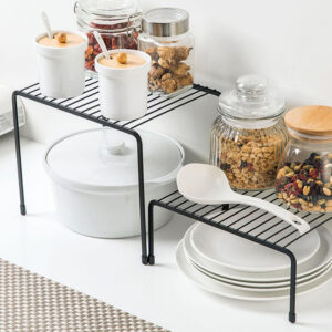 Iron Kitchen Storage Rack Closet Shelf Dish Drying Rack