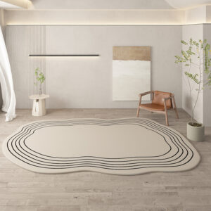 Irregular Round Living Room Rug