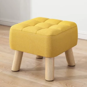 Living Room Chairs Vanity Stool Wooden Yellow