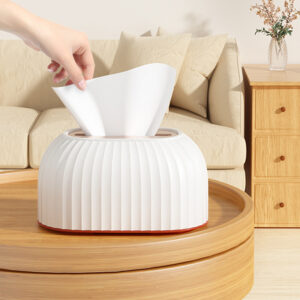 Luxury Nordic Striped Plastic Tissue Box Holder
