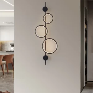 Modern Interior Led Wall Light Creative Round Black