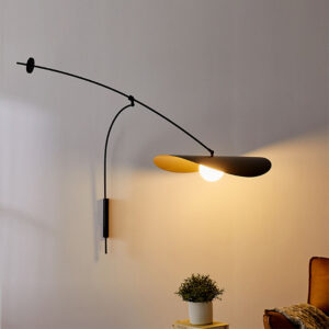 Nordic LED Adjustable Black Long Arm Wall Lamp