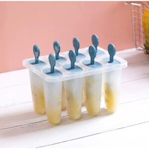New 8 Grids Ice Cream Popsicle Mold Set