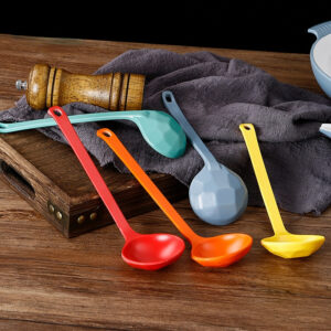 Turtle Shell Long Handle Soup Spoon, 5pcs