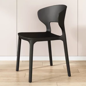 Unique Comfortable Dining Plastic Chairs Black