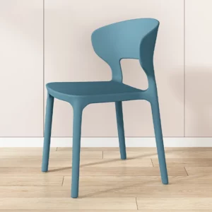 Unique Comfortable Dining Plastic Chairs Blue