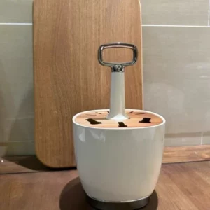 Stainless Steel Cream-colored Dining Utensil Rack - Smag Knife, Fork and Spoon Holder - Retro Home Kitchen Storage