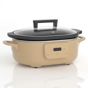 6 Quart Programmable Slow Cooker with Removable Nonstick Pot for Healthy Cooking Ideal Small Kitchen Appliance for Family Dinne