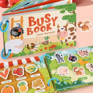 Montessori Baby Busy book My First Quiet Book Paste Early Learning Education Children Toy Matching Puzzles Game For Baby Gift
