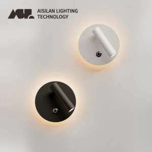 Aisilan LED Dimmable Wall Lamp Touch Switch US base Rotatable Wall Backlight Bedside Study reading