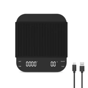 Digital Coffee Scales with Timer 3Kg/0.1g Espresso Scale Rechargeable Precision Kitchen Scale for Coffee Brewing, Baking